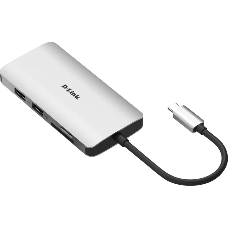 D-Link DUB-M810 8in1 USB C Hub USB C Adapter mit HDMI 4K und 1080p 2X USB3-USB2 Netzwerkanschluss 1Gbps SD- und microSD-Kartenleser, 1x USB C Lade-Daten bis 100W – Bild 2