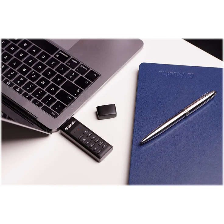 Verbatim Keypad Secure USB-3.0-Stick - 32 GB - Datenspeicher mit Passwortschutz, inkl. USB-A zu USB-A-Verlängerungskabel, schwarz – Bild 6