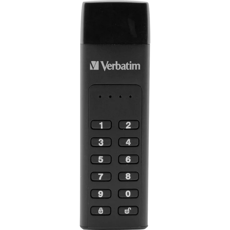 Verbatim Keypad Secure USB-C-Stick - 32 GB - Datenspeicher mit Passwortschutz, inkl. USB-C zu USB-C-Verlängerungskabel, schwarz – Bild 5