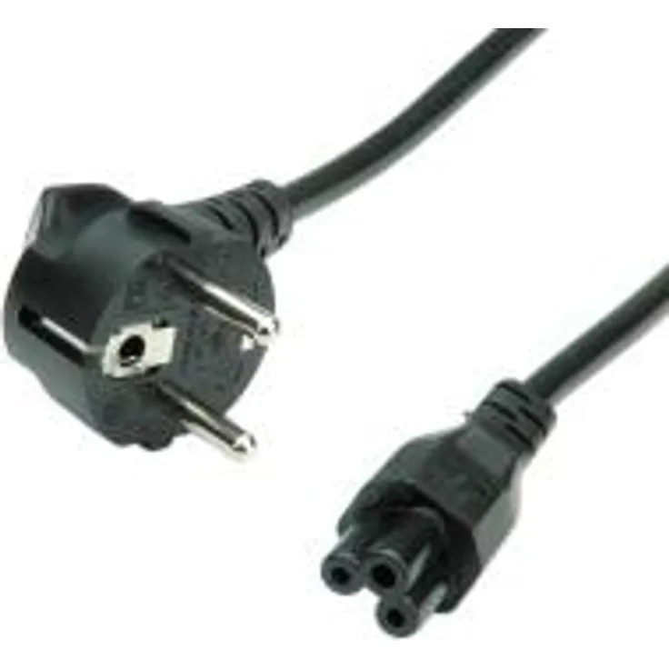 ROLINE Stromkabel | Netzkabel Eurostecker | Schutzkontakt - Notebook 3pol. | Kaltgeräte Anschlusskabel | PC, Monitor, TV-Fernseher, PS4, Scanner, Drucker | Schwarz | 1,8m