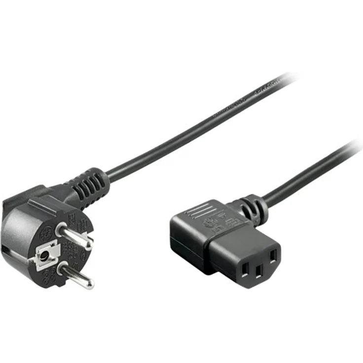 Netzkabel 1,5 m, Schwarz - Schutzkontaktstecker (Typ F, E 7-7) > Gerätebuchse C13 (Kaltgeräteanschluss) – Bild 5