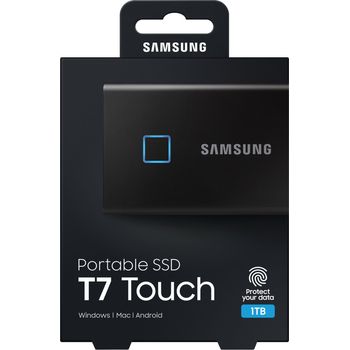 Samsung T7 Portable SSD - 2 TB - USB 3.2 Gen.2 Externe SSD Titan Gray  (MU-PC2T0T/WW)