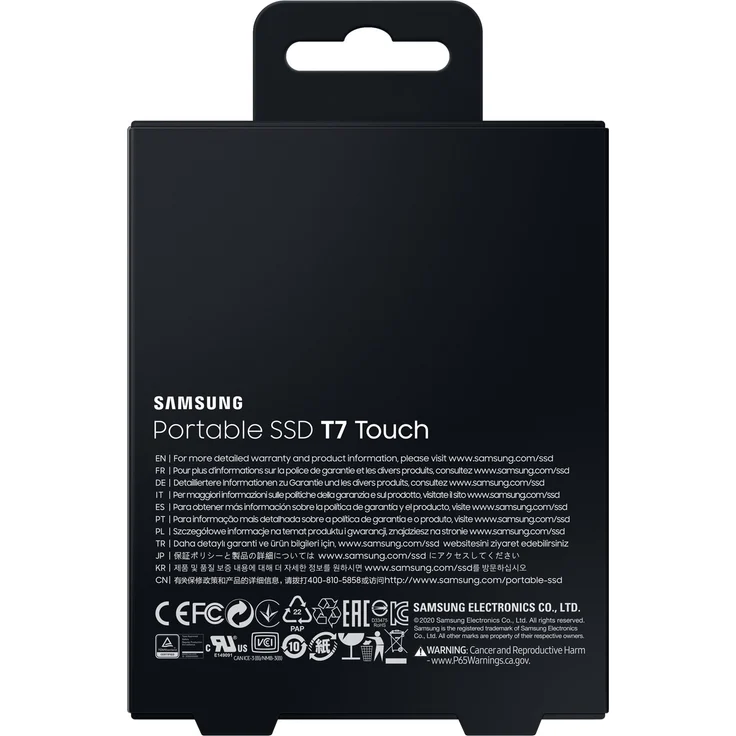 Samsung T7 Touch MU-PC500K - Solid-State-Disk - verschlüsselt - 500 GB - extern (tragbar) - USB 3.2 Gen 2 (USB-C Steckverbinder) - 256-Bit-AES - Schwarz (MU-PC500K/WW) – Bild 13