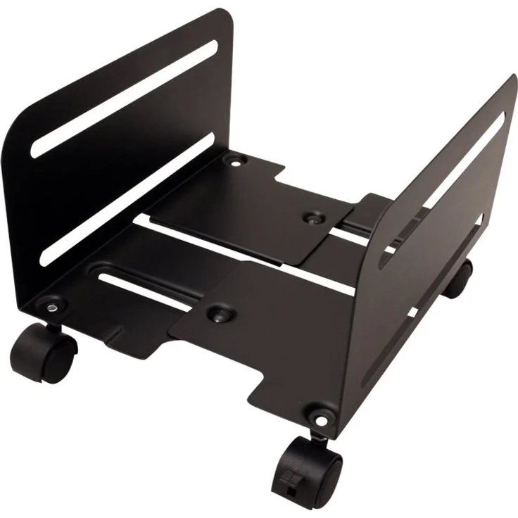 Value PC-Ständer, rollbar, Schwarz , rollbarer Computer-Ständer mit regulierbarer Breite zwischen 119-209 mm – Bild 2
