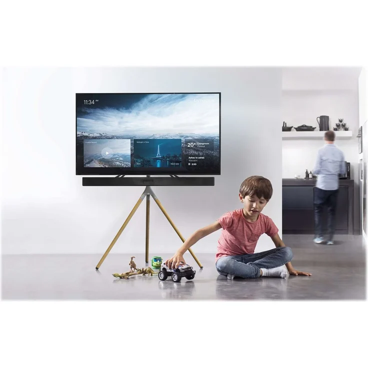 One For All Universelles Tripod TV-Stativ - Bildschirmgrößen 32-65'' - LCD-LED-Plasma-OLED-QLED-TV-Geräte-schwenkbar um 360° - Höhenverstellbar - VESA 400x400 - elegantes Design - WM7472 – Bild 4