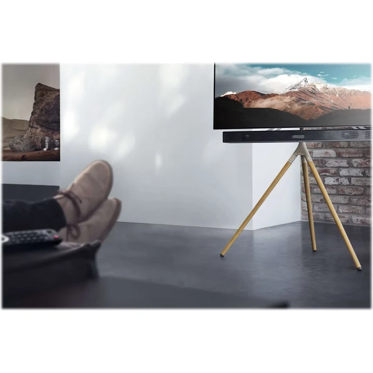 One For All Universelles Tripod TV-Stativ - Bildschirmgrößen 32-65'' - LCD-LED-Plasma-OLED-QLED-TV-Geräte-schwenkbar um 360° - Höhenverstellbar - VESA 400x400 - elegantes Design - WM7472 – Bild 5
