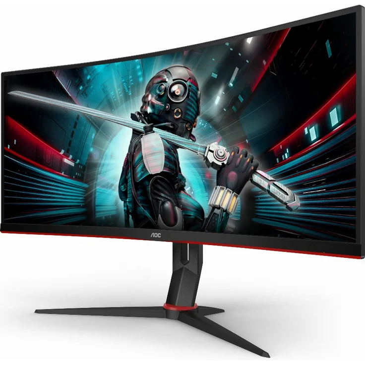 AOC Gaming CU34G2X 86 cm (34 Zoll) Curved Monitor (QHD, HDMI, DisplayPort, Free-Sync, 1ms Reaktionszeit, 144 Hz, 3440x1440) schwarz-rot – Bild 7