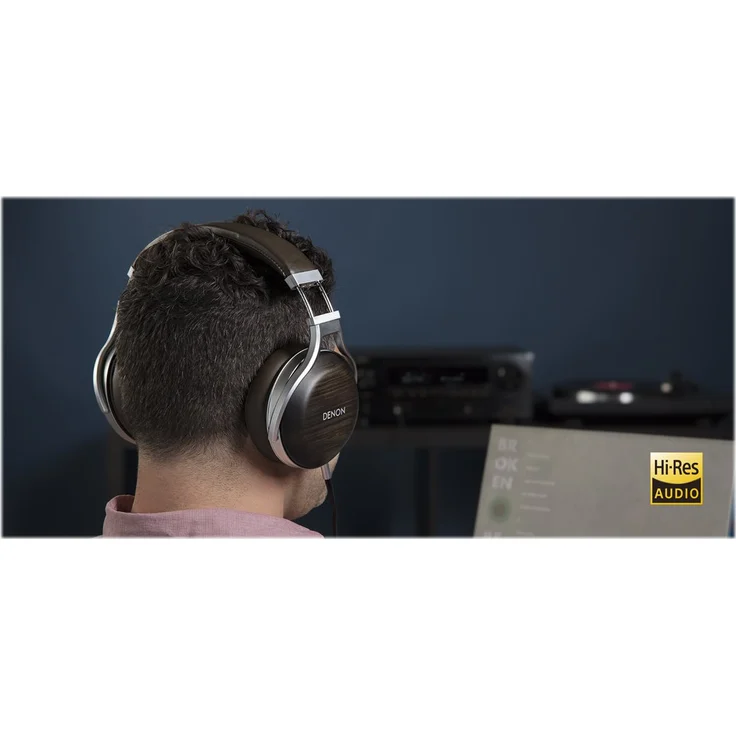 Denon AHD5200EM Premium Over-Ear-Kopfhörer, braun – Bild 9