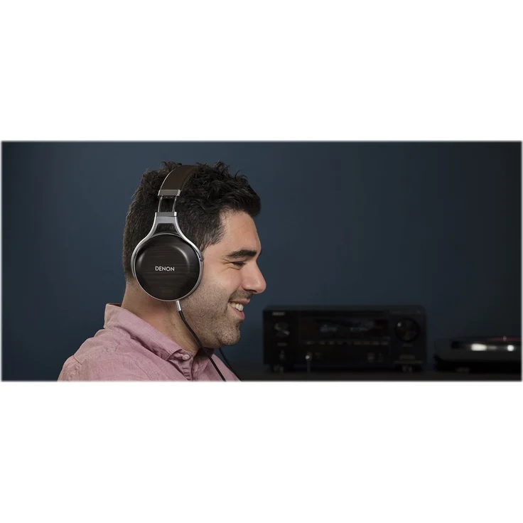 Denon AHD5200EM Premium Over-Ear-Kopfhörer, braun – Bild 5