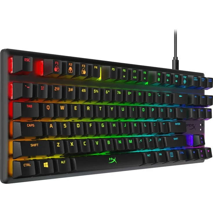 HyperX Alloy Origins Core - Tastatur - backlit - USB - USA QWERTY - HyperX Red (HX-KB7RDX-US) – Bild 2