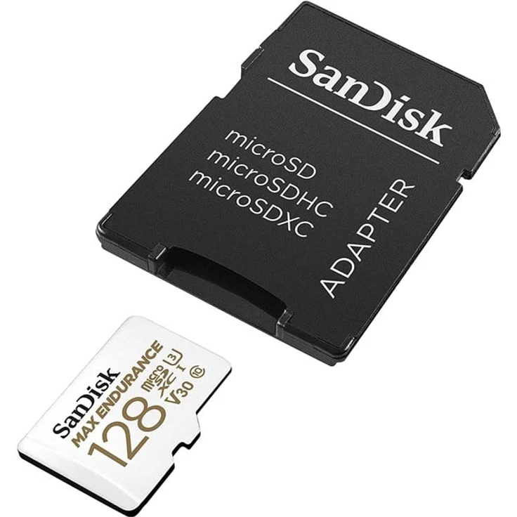SanDisk MAX ENDURAN microSD-Karte 128GB (lange Lebensdauer, bis zu 120.000 tunden aufnehmen, Full-HD, temperatur- und stoßfest, wasserresistent) – Bild 2