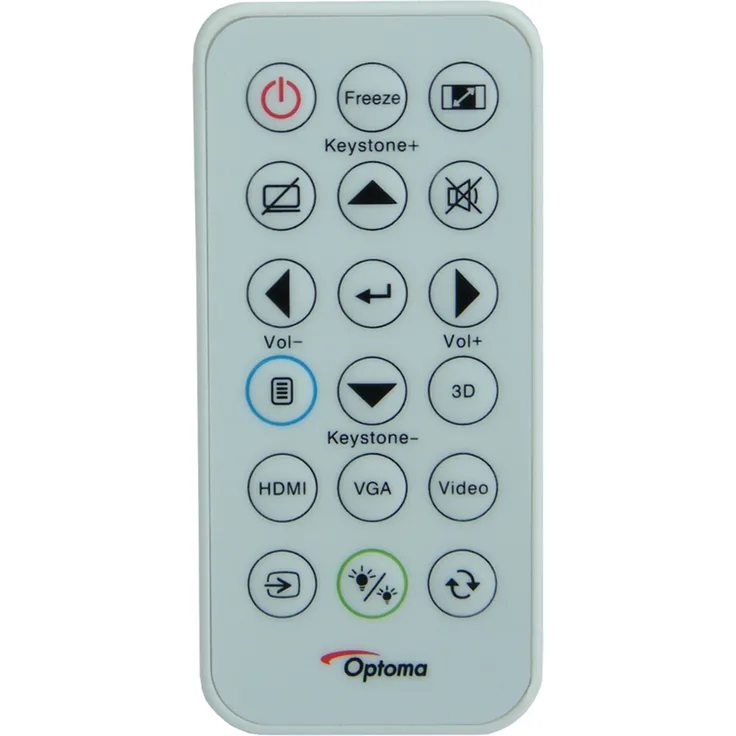 Optoma Ersatz Fernbedienung BR-3079N, 45.71P01G002 für BR329, BR334, DAEHHZZ+, DASSSG, DAWSSG, DS347, DS348, DX349, EH331, EH334, EH335, EH336, EH337, EH345, EH400+, H114, H116ST, H183X, H184X, S321, S322e, S331, S334, S334e, S341, S342e, S343, S343e, W3