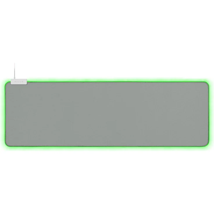 Razer Goliathus Extended Chroma Mercury - Extra große weiche XXL Gaming Maus-Matte mit RGB Beleuchtung (Kabelhalterung, Stoff-Oberfläche, gesteppter Rand, optimiert für alle Mäuse) Weiß – Bild 1
