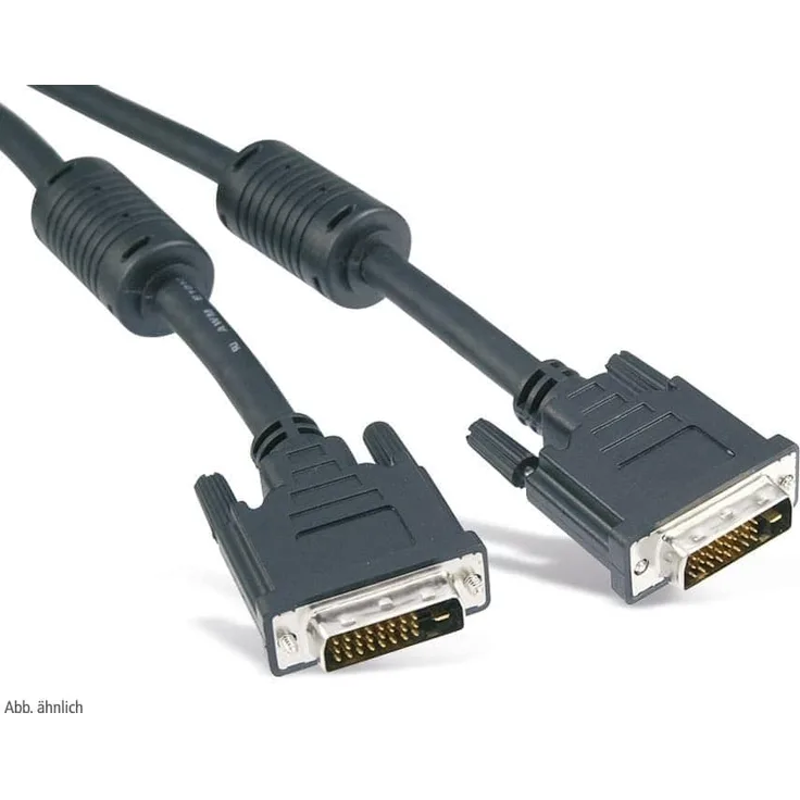 DVI Verbindungskabel DVI-D Stecker 24+1 - DVI-D Stecker 24+1 schwarz - Länge: 1,0m