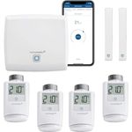 Homematic IP Funk Heizungssteuerung zur Einzelraumregelung mit App, Access Point, 4 Funk Heizkörperthermostate, 2 Funk Tür-/Fensterkontakte, weiß (144602)