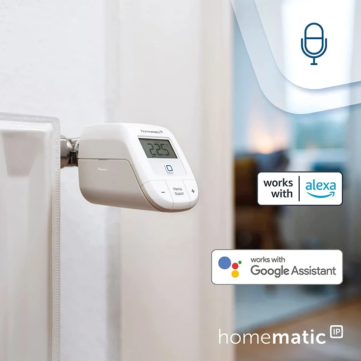 Homematic IP ?HmIP-eTRV-B Smart Home Heizkörperthermostat basic, digitaler Thermostat Heizung, Steuerung per App, Amazon Alexa, Google Assistant, einfache Installation, Energie sparen, weiß (153412A0) – Bild 5