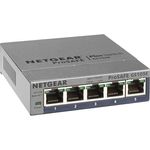 Netgear GS105E 5-Port Gigabit Ethernet LAN Switch Smart Managed Plus (für Desktop mit ProSAFE Lifetime-) grau
