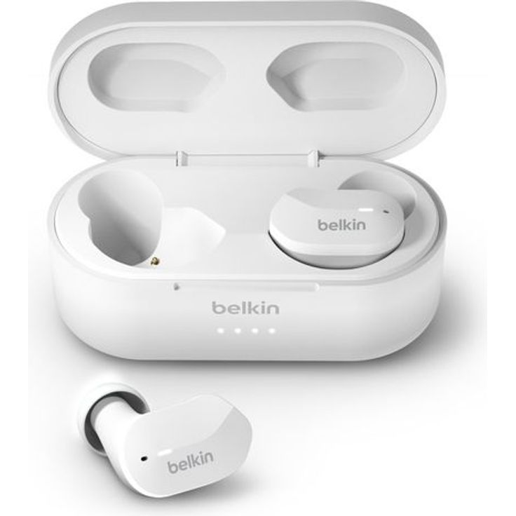 Belkin SoundForm True Wireless In-Ear-Kopfhörer (Bluetooth Ohrhörer für iPhone, Samsung, Google, Touch-Bedienung, portables Ladecase, 24 Stunden Abspielzeit, Geräuschisolierung, schweißfest, Weiß – Bild 6