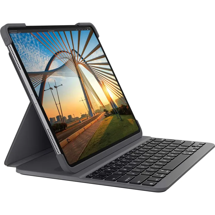 Logitech Slim Folio Pro - Tastatur und Foliohülle - hintergrundbeleuchtet - Bluetooth - QWERTY - Spanisch