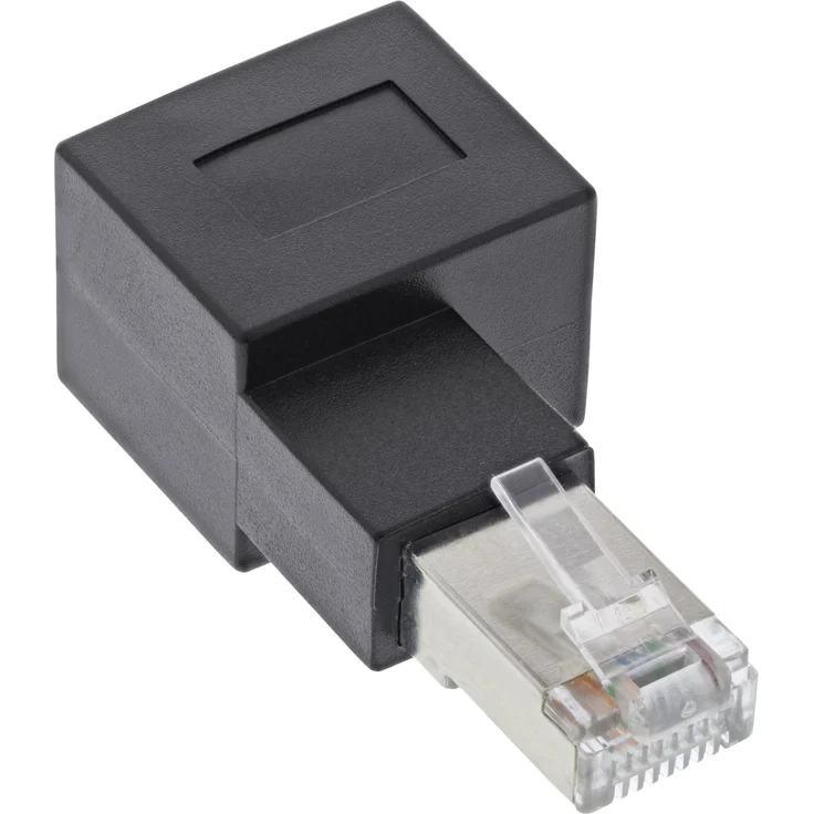 InLine RJ45 Adapter Cat.6A, RJ45 Stecker-Buchse, 90° nach rechts gewinkelt – Bild 2