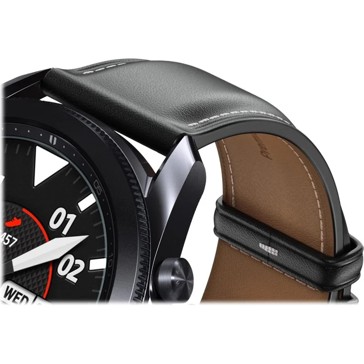Samsung Galaxy Watch 3 Bluetooth Smartwatch GPS, Damen, 45mm, Lederarmband, Mystic Black Smartwatch – Bild 11