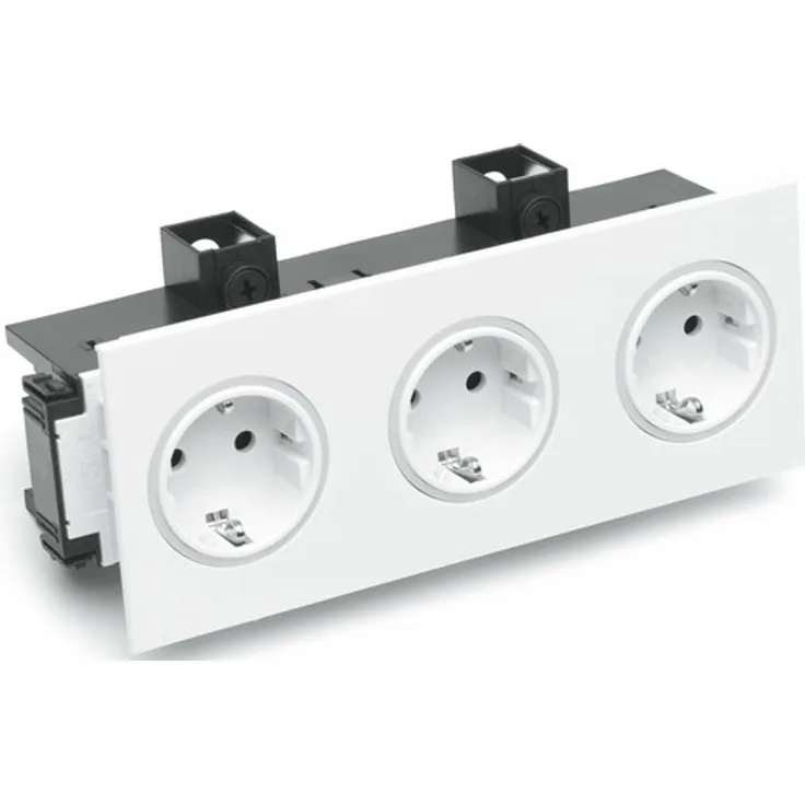 OBO Bettermann Steckdose 3-fach SIGNA IN rws BRK 3STD rws, rt, 6121036