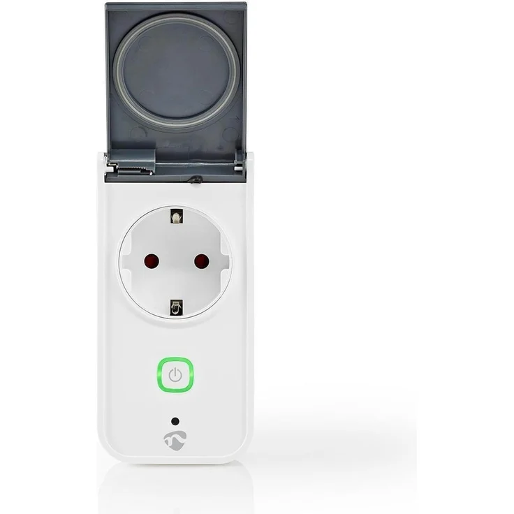 Nedis Smartlife Smart Stecker, Wi-Fi, IP44, Leistungsmesser, 3680 W, Schutzkontakt/Typ F (CEE 7/7), -30 - 40 °C, Android/iOS, grau/weiß – Bild 3