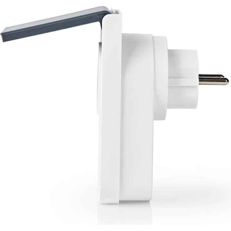 Nedis Smartlife Smart Stecker, Wi-Fi, IP44, Leistungsmesser, 3680 W, Schutzkontakt/Typ F (CEE 7/7), -30 - 40 °C, Android/iOS, grau/weiß – Bild 6