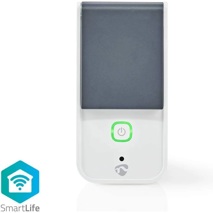 Nedis Smartlife Smart Stecker, Wi-Fi, IP44, Leistungsmesser, 3680 W, Schutzkontakt/Typ F (CEE 7/7), -30 - 40 °C, Android/iOS, grau/weiß – Bild 2