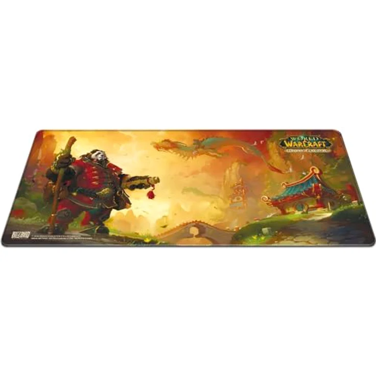 Dark Project World of Warcraft Gaming-Mauspad, Pandaren mit Laternen, XL, 90 x 42 x 0,4 cm, wasserabweisend, rutschfeste Gummibasis, verschleißfeste Kanten – Bild 2