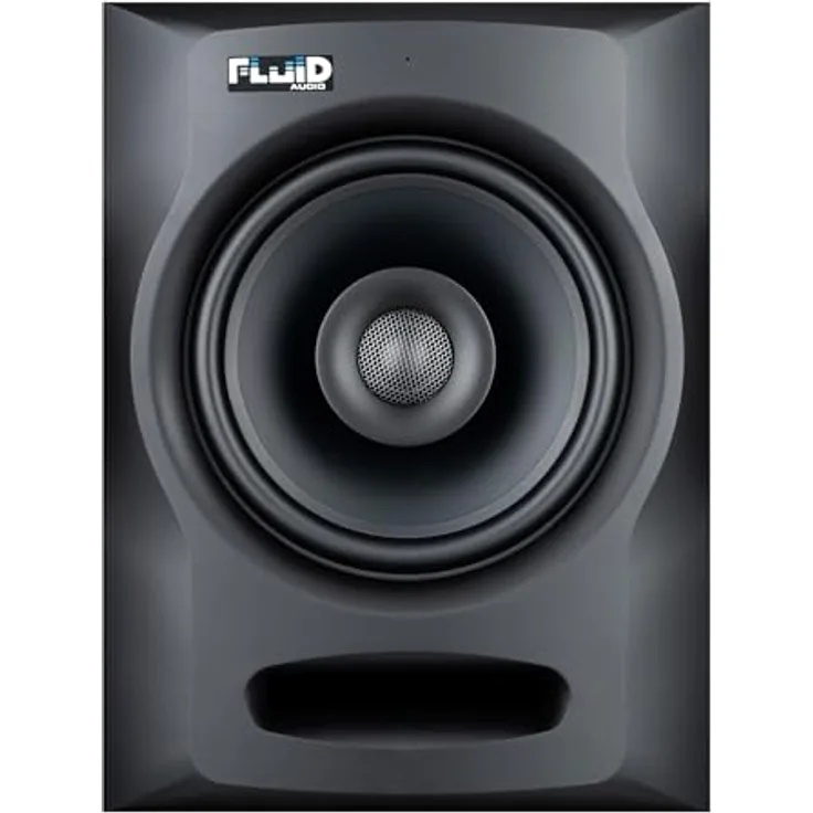 Fluid Audio FX80 V2, Studiomonitor mit 8 Zoll Koaxial-Lautsprechern, 40W RMS, 2-Wege-System und fortschrittlicher Waveguide-Technologie, Paarweise, Schwarz