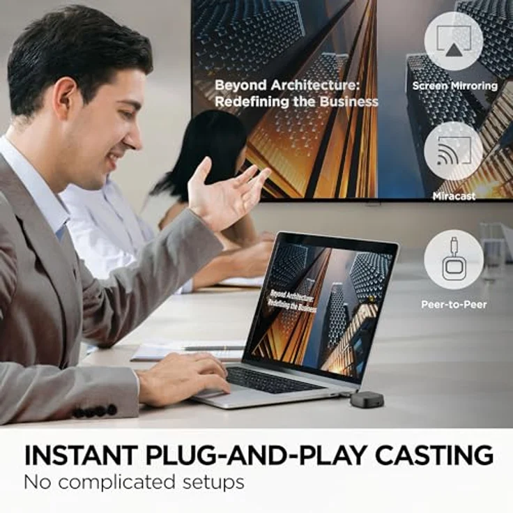 ViewSonic WPD-900 Wireless Screen Casting Kit, Wi-Fi 5 (802.11ac), USB Typ C, schwarz – Bild 2