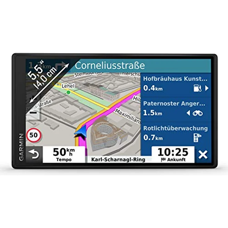 Garmin DriveSmart 55 MT-D EU, GPS-Navigationsgerät mit 5,5 Zoll Touch-Display, 3D-Karten und Live-Traffic über DAB+ – Bild 1