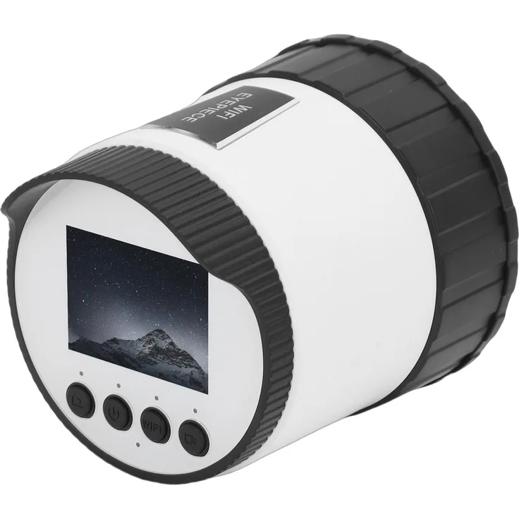 KKmoon WiFi-Teleskopkamera-Okular 2K, 16 MP HD-Video, drahtloses digitales Okular mit 2000-mAh-Akku, 2-Zoll-Bildschirm, App-Steuerung für 36-73 mm, weiß