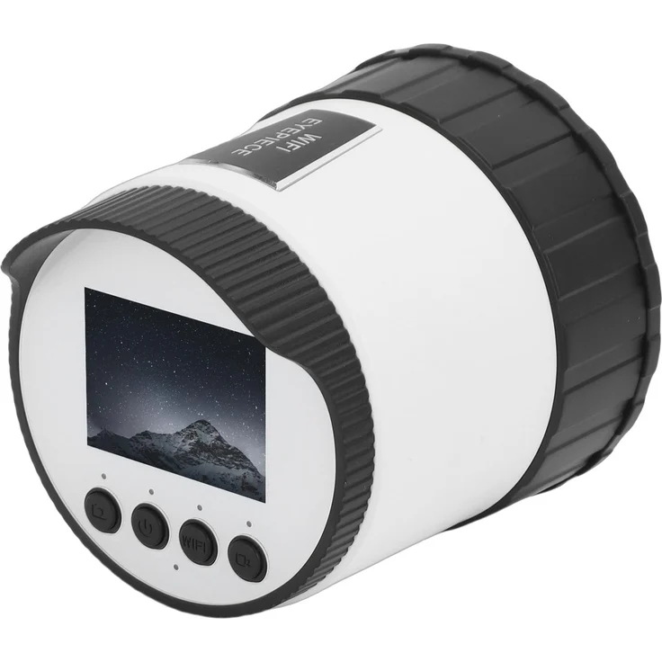 KKmoon WiFi-Teleskopkamera-Okular 2K, 16 MP HD-Video, drahtloses digitales Okular mit 2000-mAh-Akku, 2-Zoll-Bildschirm, App-Steuerung für 36-73 mm, weiß