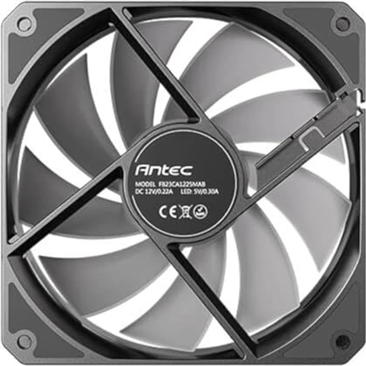 Antec P12 PWM ARGB, 120 mm Gehäuselüfter mit adressierbarem RGB, PWM-Steuerung und 60,63 CFM Luftstrom, leise mit Anti-Vibrationspads – Bild 4