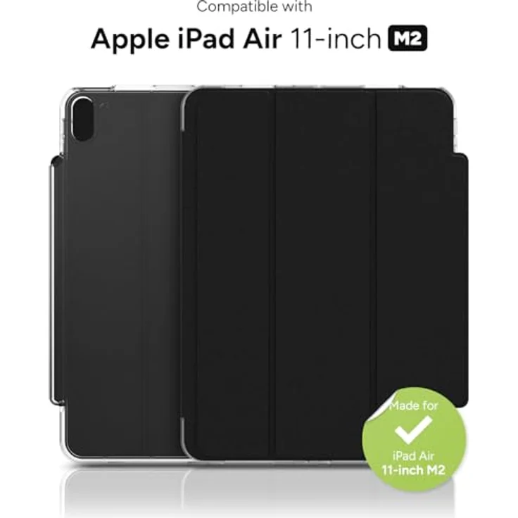 ZAGG Crystal Palace Folio-Schutzhülle für Apple iPad Pro (Gen 7) (M4), 2 m Fallschutz, stoßfest, schlank, Graphen, Anti-Vergilbung, transparent/schwarz – Bild 2