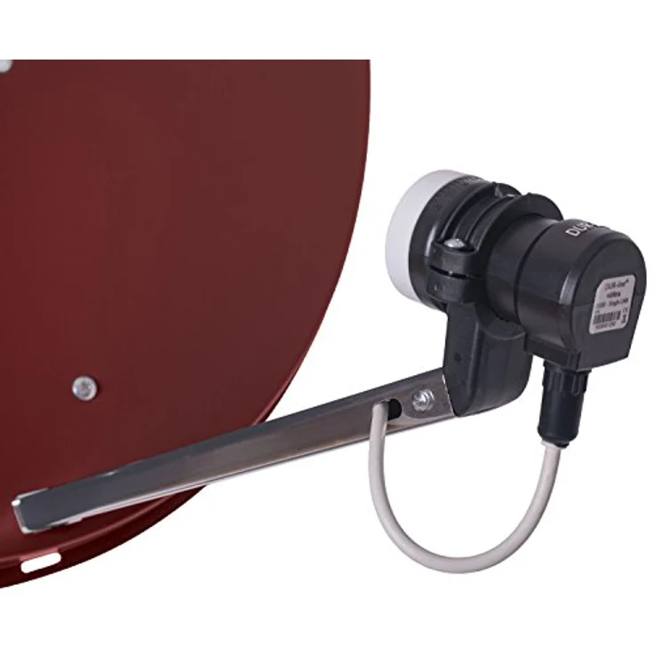 DUR-Line MDA 60cm Rot - Aluminium Satellitenschüssel mit LNB Feedhalterung - Sat Antenne Spiegel Anlage [Digital, Camping, Astra 19,2Grad, DVB-S/S2, Full HD, 4K, 3D] – Bild 7