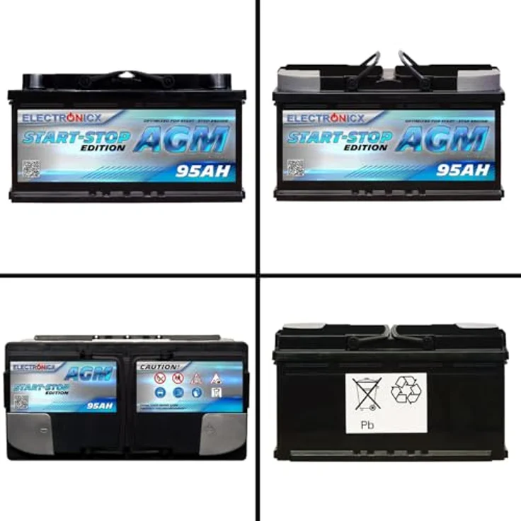 Electronicx AGM Autobatterie 95AH - 12V Starterbatterie für Start-Stop Systeme, wartungsfrei und hochleistungsfähig – Bild 9