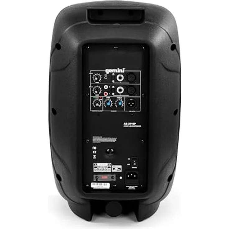 Gemini AS-2110P, PA Lautsprecher mit aktivem Design, Frequenzbereich 55 - 20000 Hz, kabelgebunden & Bluetooth, Schwarz – Bild 7