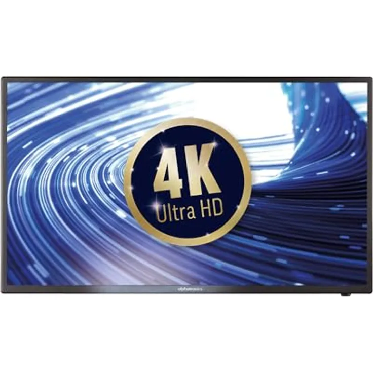 alphatronics SLA-32W4K, 32 Zoll 4K Ultra HD Fernseher mit integriertem Triple Tuner, Bluetooth 5.0 und Dual Band WiFi