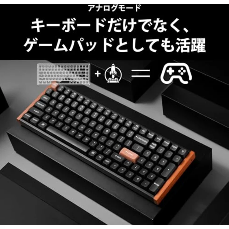 Keychron K4 HE Special Edition, Kabellose Magnetische Tastatur mit Bluetooth, 2.4GHz, RGB LED, Hot-swap, QWERTY US Layout, Gateron Magnetic Switch, Schwarz (K4H-F1) – Bild 3