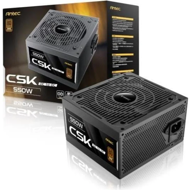 Antec CSK550DC EC 550W ATX Netzteil, 80+ Bronze zertifiziert, schwarz, komplett modular