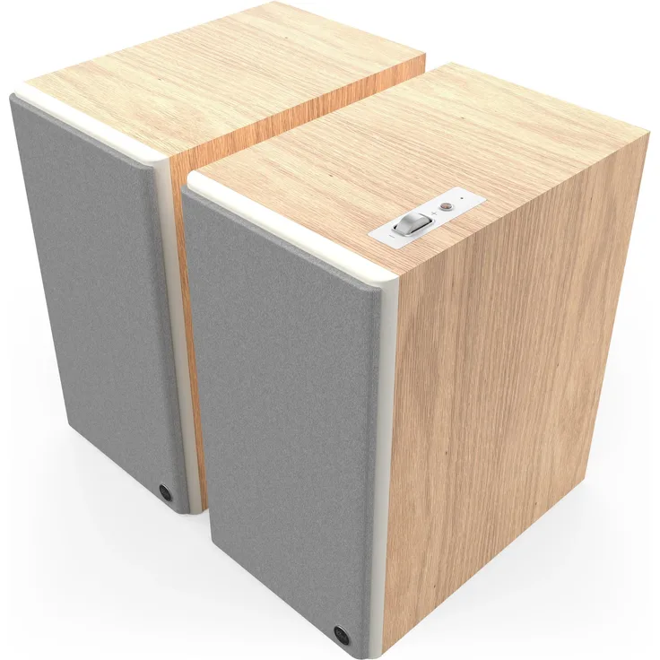 Klipsch The Nines II, Aktivlautsprecher mit 8” Tieftöner, 107 dB Ausgabeleistung, WLAN & Bluetooth 5.4, Eiche Red Oak