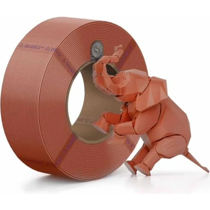 Bambu Lab PLA Basic Refill, 1.75mm, 1000g, spulenloses 3D Filament in Braun mit RFID für intelligentes Drucken