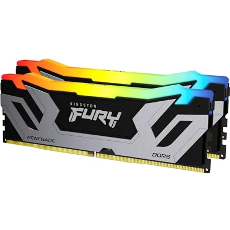 Kingston Fury Renegade DDR5 RGB CUDIMM Speicher Kit, 48GB (2x24GB), 8800MT/s CL42, Schwarz/Silber, XMP 3.0 – Bild 1