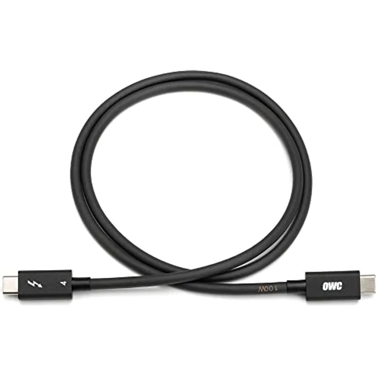 OWC - 1,0m Thunderbolt 4 / USB-C Kabel - Voll funktionsfähig für alle Thunderbolt 3 und 4, USB-C, und USB4 Geräte, bis zu 40 Gb/s, 100 Watt, 20V/5A, kompatibel für 8K Thunderbolt oder USB-C Display – Bild 2