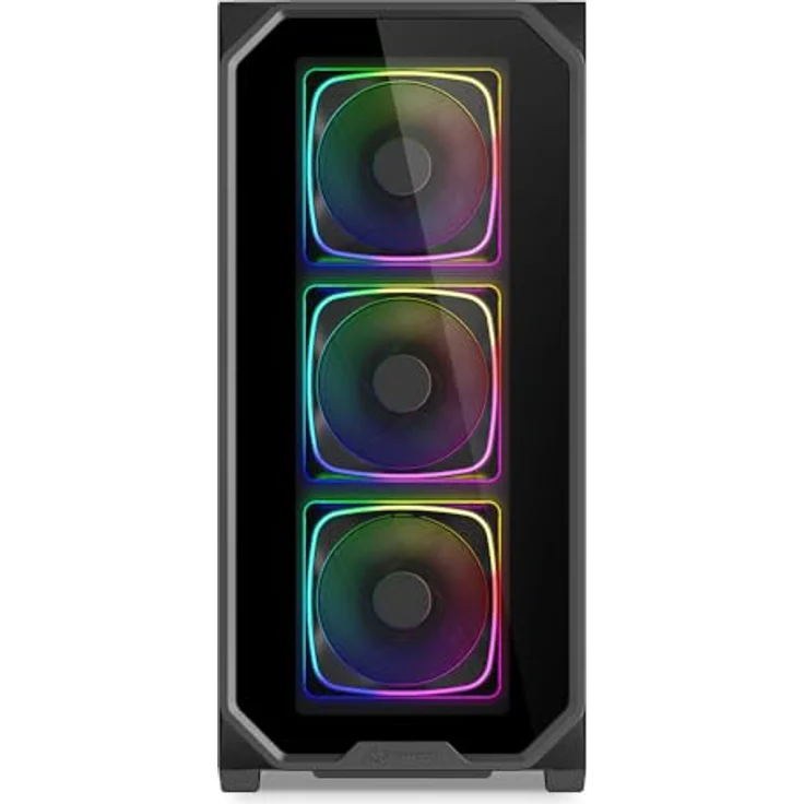 Sharkoon AK5G RGB Black, ATX PC-Gehäuse mit dualer Radiator-Unterstützung – Bild 2