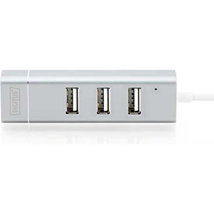 DIGITUS USB 2.0 Typ-C 3-Port Hub & Fast Ethernet LAN Adapter, 3X USB A-F, 1x RJ45 LAN, Chipset FE1.1S-RTL8152B – Bild 6