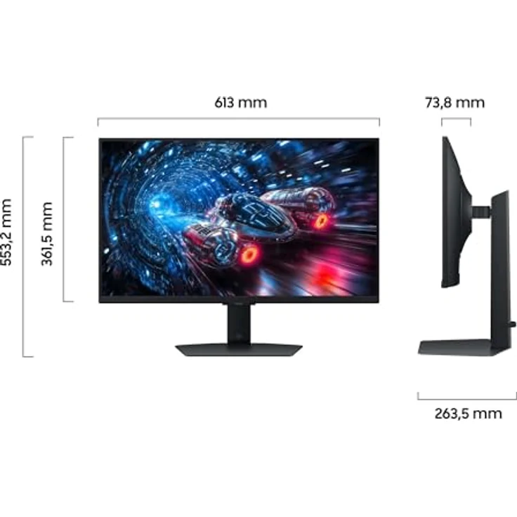 Samsung 27" Odyssey G70F, 4K UHD Gaming Monitor mit Dual Mode, 360Hz FHD, 1ms Reaktionszeit, G-Sync & FreeSync Premium – Bild 6